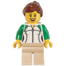 LEGO Kvinde i hvid Jakke Minifigur