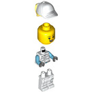 LEGO Woman in White Jumpsuit/Cap Minifigure