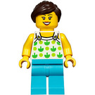 LEGO Femme dans Blanc Chemise avec Vert Plants Minifigurine