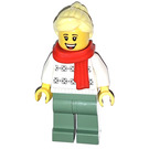 LEGO Kvinde i hvid Sweater Minifigur