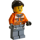 LEGO Woman - Orange Construction Jacket Minifigure