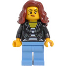 LEGO Frau mit Schwarz Leather Jacke Minifigur