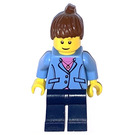 LEGO Woman met Blauw Jacket minifiguur