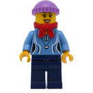 LEGO Žena s Modrá Košile a Šátek Minifigurka