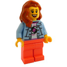 LEGO Woman with Bright Light Blue Jacket Minifigure