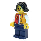 LEGO Woman with Bright Light Orange Vest ("Big Orange Big Pear" on back) Minifigure
