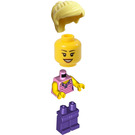 LEGO Woman with Bright Pink Striped Top Minifigure