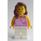 LEGO Woman mit Bright Pink oben Minifigur