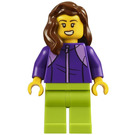 LEGO Woman mit Dark Purple Jacket Minifigur