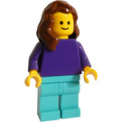 LEGO Woman with Dark Purple Shirt Minifigure