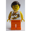 LEGO Kvinne med Blomst Skjorte Minifigur