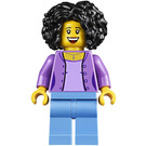 LEGO Woman with Lavender Jacket and Big Hair Minifigure