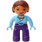 LEGO Woman with Light Blue Top Duplo Figure