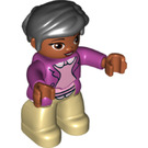 LEGO Woman with Magenta top Duplo Figure