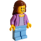 LEGO Kvinna med Medium Lavendel Jacka Minifigur