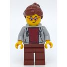 LEGO Woman with Medium Stone Gray Hoodie Minifigure