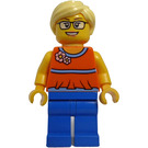 LEGO Kvinne med Oransje Halter Topp Minifigur