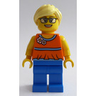 LEGO Woman mit Orange Halter oben Minifigur