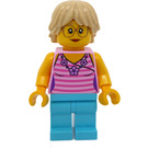 LEGO Mujer con Rosa Striped Parte superior Minifigura