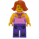 LEGO Woman with Pink Striped Top Minifigure