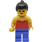 LEGO Woman with Red Halter Top and Blue Legs Minifigure