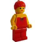 LEGO Woman with Red Halter Top and Red Legs with Red Hair Minifigure