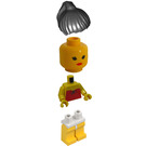 LEGO Woman with Red Halter Top, Closed Mouth, Yellow Legs Minifigure