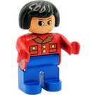 LEGO Woman with Red Jacket, Blue legs Duplo Figure