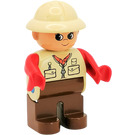 LEGO Woman with Tan Pith Helmet Duplo Figure