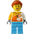 LEGO Kvinna med 'Vita Rush' Jacka Minifigur