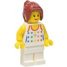 LEGO Woman with White Top with Rainbow Stars Minifigure