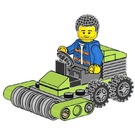 LEGO Worker with Lawnmower 952303