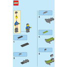 LEGO Worker with Lawnmower 952303 Instructies