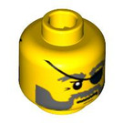 LEGO Yellow Ace Speedman Diver Head (Recessed Solid Stud) (3626)
