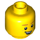 LEGO Yellow Agent Max Burns Minifigure Head (Recessed Solid Stud) (3626 / 18198)