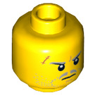 LEGO Yellow Agent Solomon Blaze Minifigure Head (Recessed Solid Stud) (3626 / 18339)