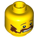 LEGO Gelb Alien Conquest Farmer Kopf (Einbau-Vollbolzen) (14429 / 96161)