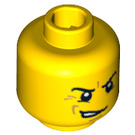 LEGO Yellow Alien Defense Unit Soldier 2 Head (Safety Stud) (96450 / 98271)