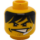 LEGO Yellow Alpha Team Head (Safety Stud) (3626)