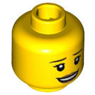 LEGO Yellow Animal Control Officer Minifigure Head (Recessed Solid Stud) (3626 / 24625)