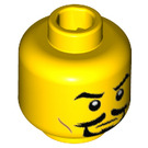 LEGO Yellow Arabian Knight Minifigure Head (Recessed Solid Stud) (3626 / 27459)