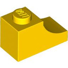 LEGO Geel Boog 1 x 2 Omgekeerd (78666)