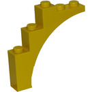 LEGO Amarillo Arco 1 x 5 x 4 Arco regular, parte inferior sin refuerzo (2339 / 14395)