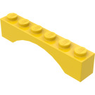 LEGO Gul Båge 1 x 6 Kontinuerlig båge (3455)