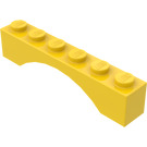 LEGO Geel Boog 1 x 6 Doorlopende boog (3455)