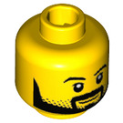 LEGO Gelb Astronaut Minifigure Kopf (Einbau-Vollbolzen) (3626 / 24686)