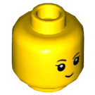 LEGO Geel Ava (70324) Minifigure Hoofd (Verzonken Solid Stud) (3626 / 25580)