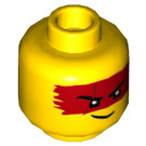 LEGO Geel Avatar Kai Vlak Hoofd (Verzonken solide nop) (3626 / 66318)