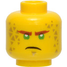 LEGO Geel Avatar Lloyd Hoofd (Verzonken solide nop) (3626)