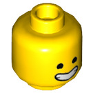 LEGO Gelb Awesome Remix Emmet Minifigure Kopf (Einbau-Vollbolzen) (3626 / 49329)